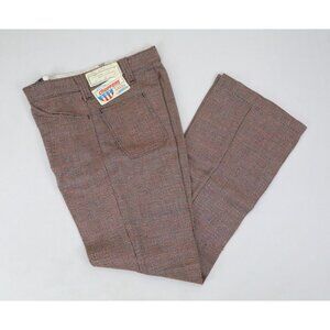 New Vintage Flare Leg‎ Pants Boys Sz 14 24x27.5 Deadstock 70s USA Plaid